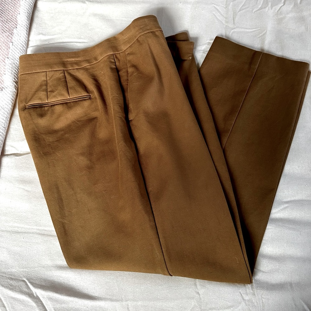 Ann Taylor cognac color Kate Fit ankle pants